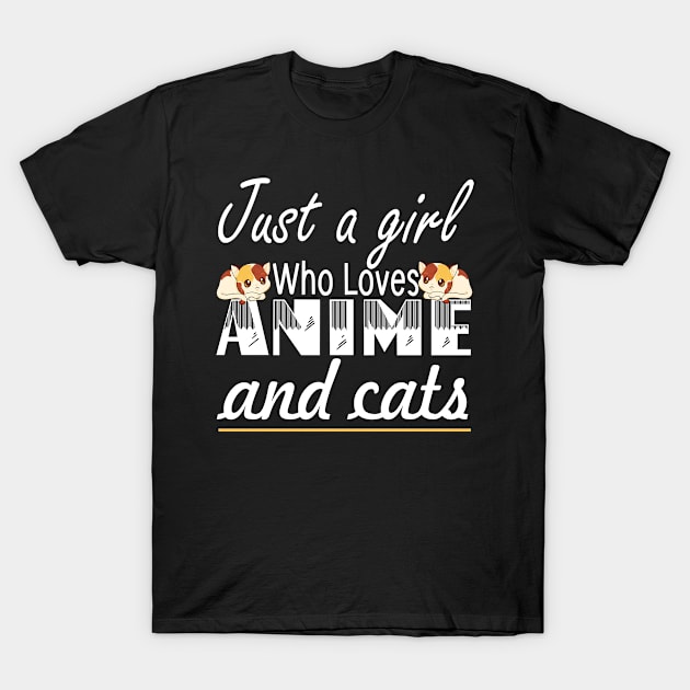 Anime and Cats Lover for Teen Manga kawaii Graphic Otaku T-Shirt by The Design Catalyst